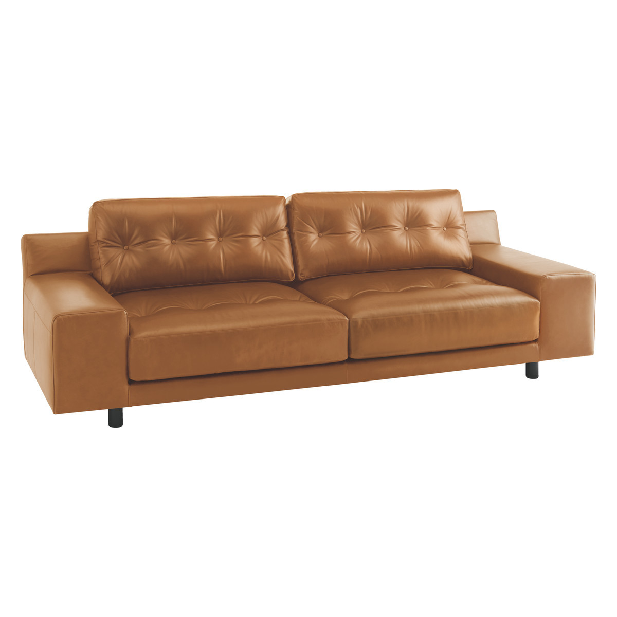 Hendricks Mid Tan Leather 4 Seater Sofa, Mid Tan – image 3
