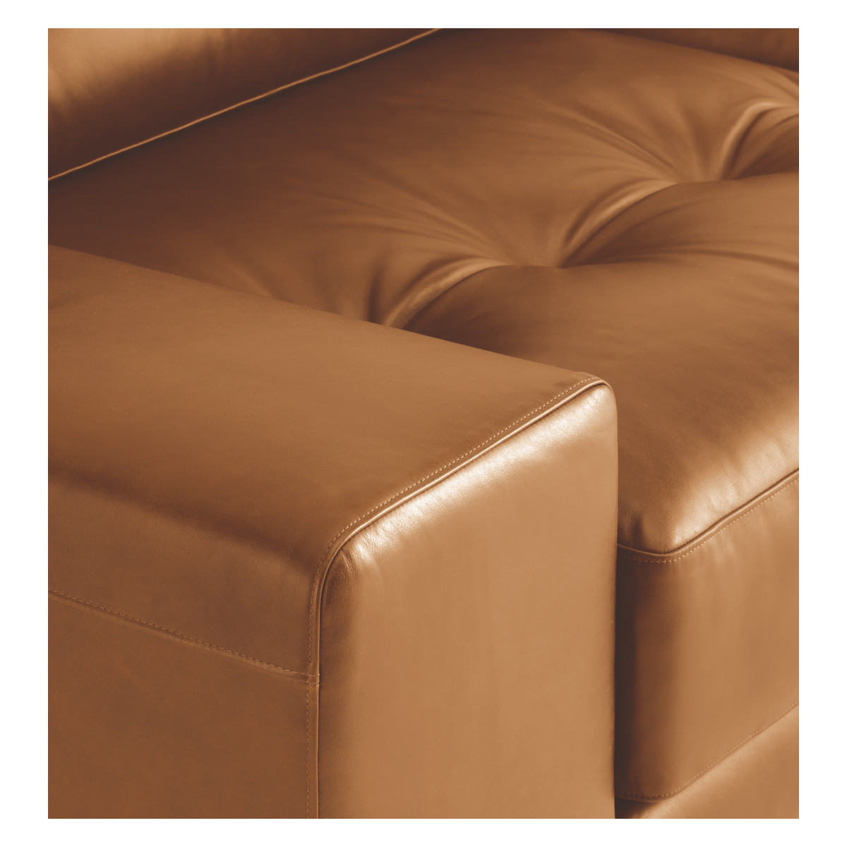 Hendricks Mid Tan Leather 4 Seater Sofa, Mid Tan – image 7