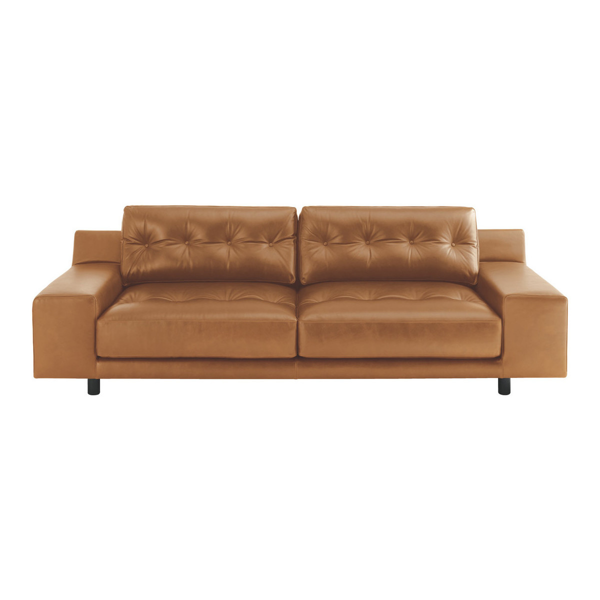 Hendricks Mid Tan Leather 4 Seater Sofa, Mid Tan – image 1