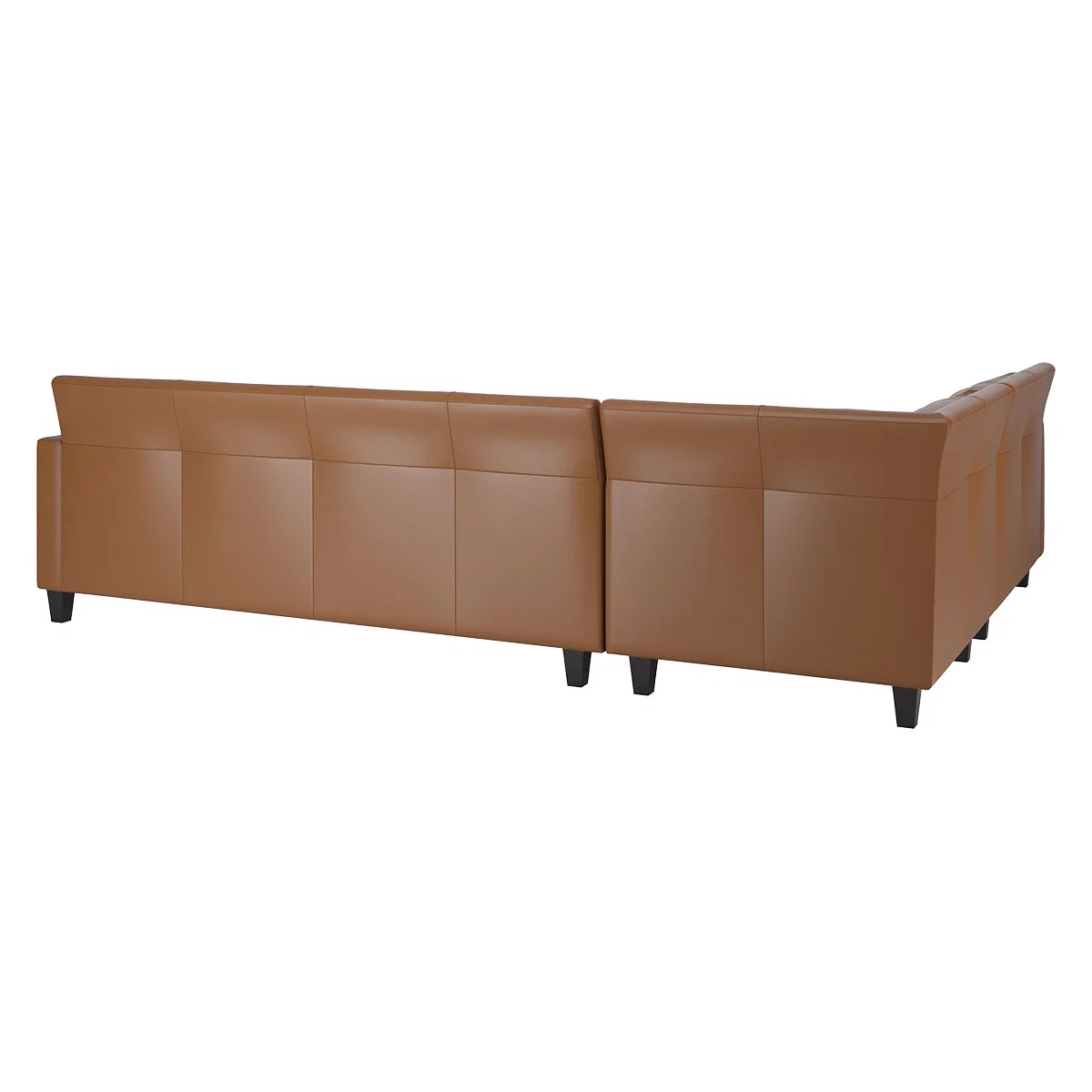 Chester Light Brown Leather Right-Arm Corner Sofa, Dark Feet, Light Brown – image 5