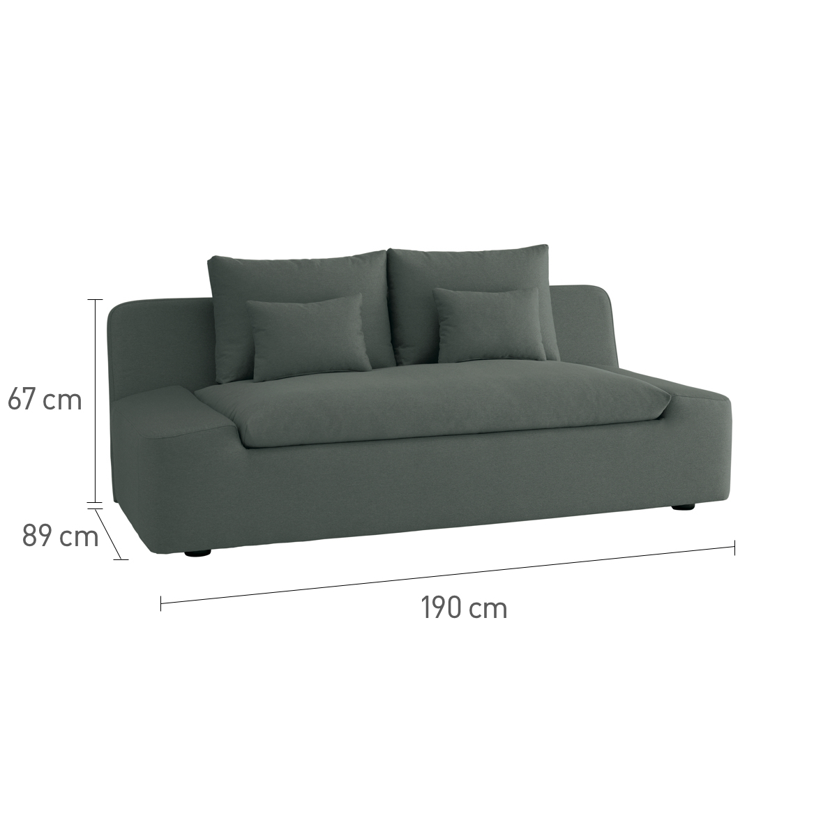 Kasha Natural FaBric 3 Seater Sofa, Natural – image 7