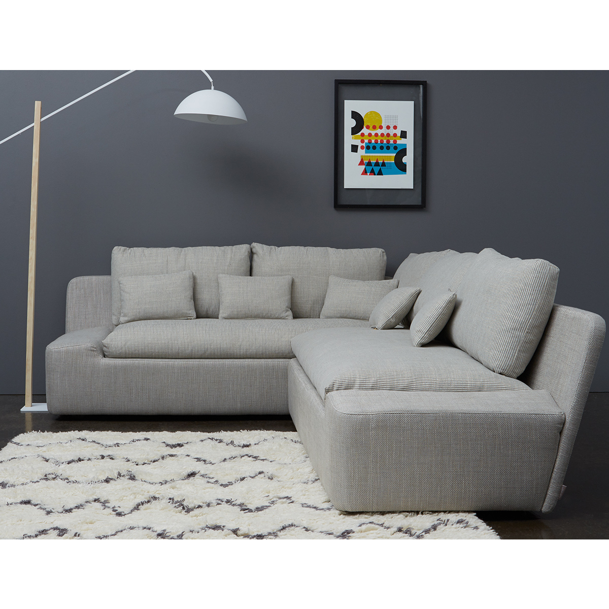 Kasha Natural FaBric 3 Seater Sofa, Natural – image 8