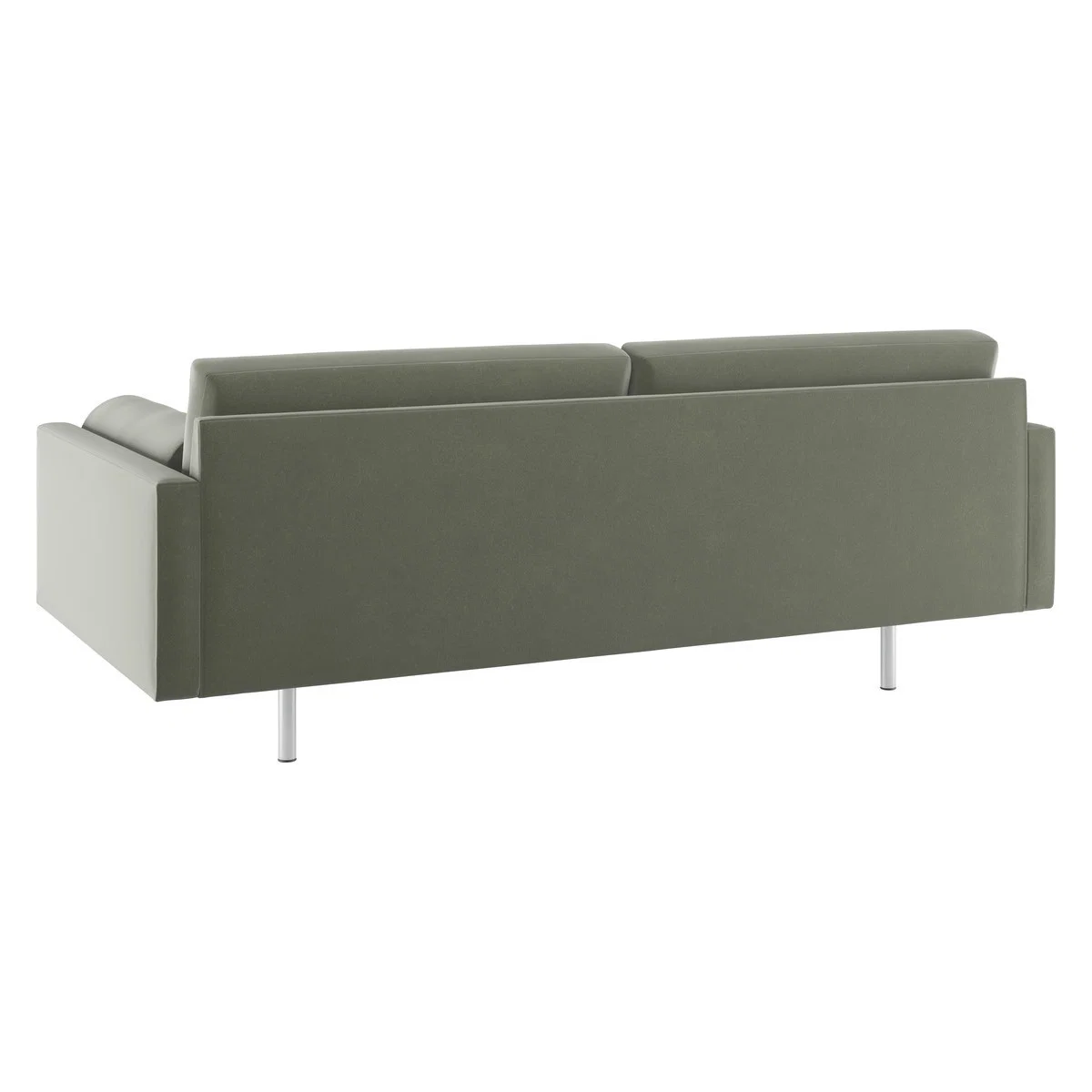 Spencer Sage Green Velvet 3 Seater Sofa, Metal Legs, Green Green – image 5