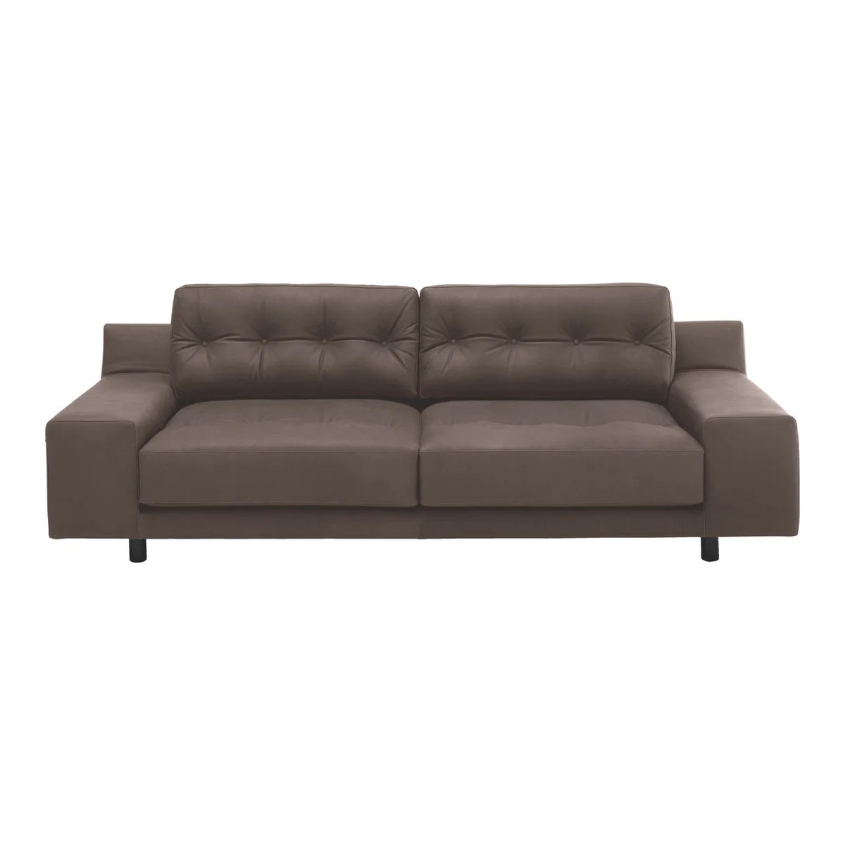 Hendricks Dark Brown Luxury Leather 4 Seater Sofa, Brown – image 1