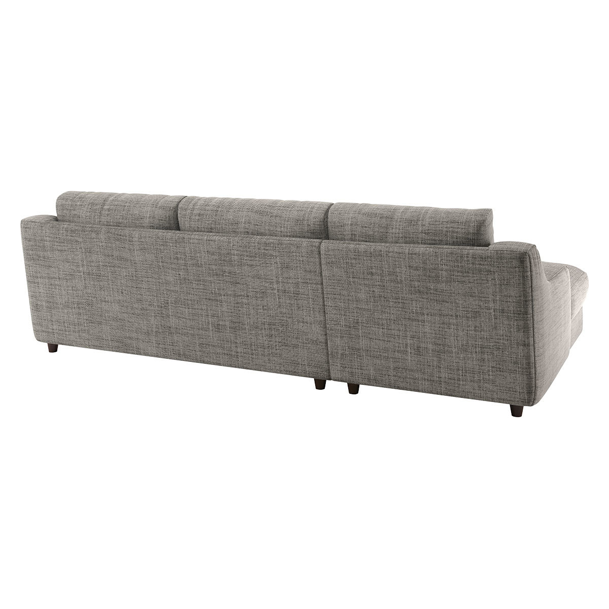Slope Black And White Italian Woven FaBric Left-Arm Chaise Sofa, Black And White – image 5