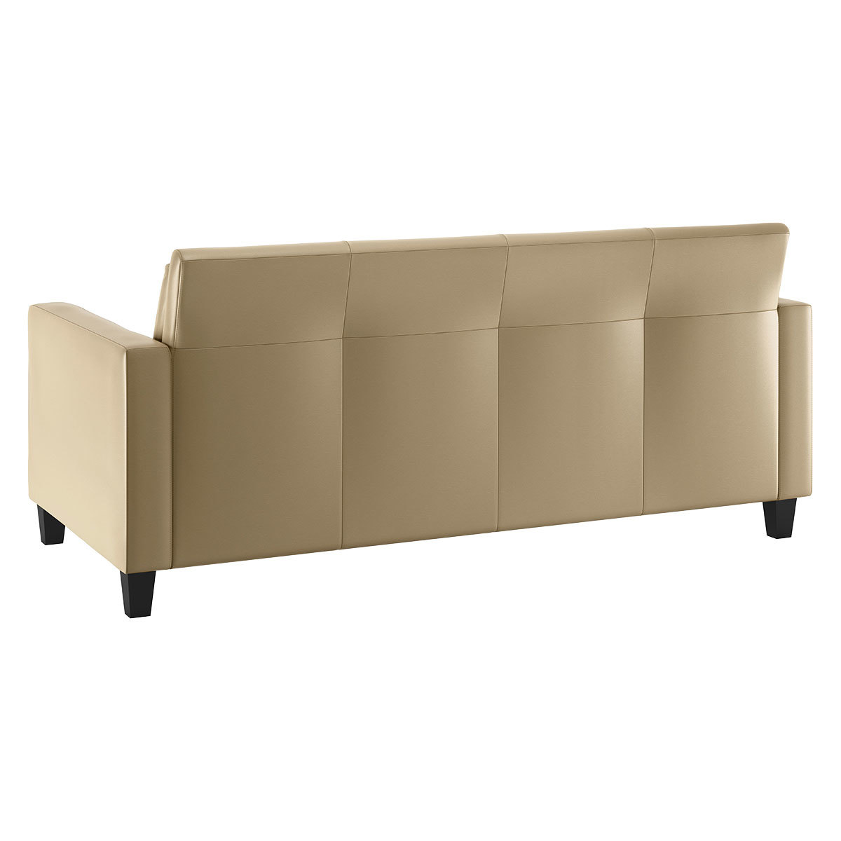 Chester Stone Leather 2 Seater Sofa, Dark Feet, Stone – image 5