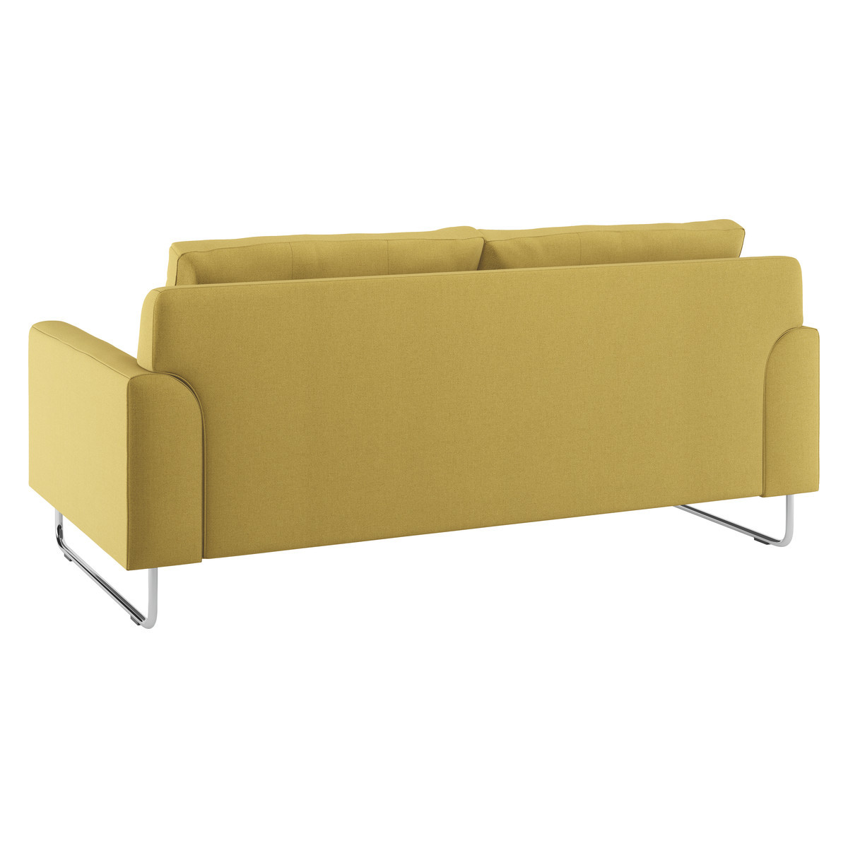 Lyle Yellow Textured FaBric 2 Seater Sofa, Yellow – image 4