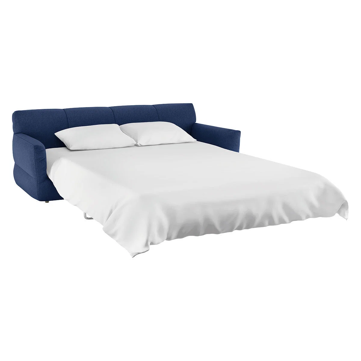 Newington Blue FaBric 3 Seater Sofabed, Blue – image 6