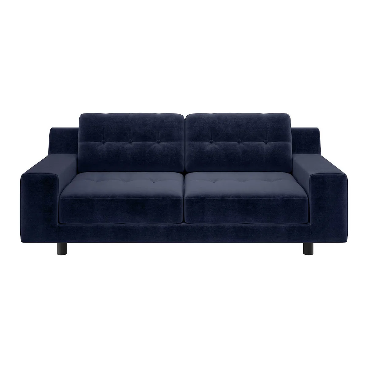 Hendricks Navy Blue Velvet 2 Seat Sofa, Navy – image 1