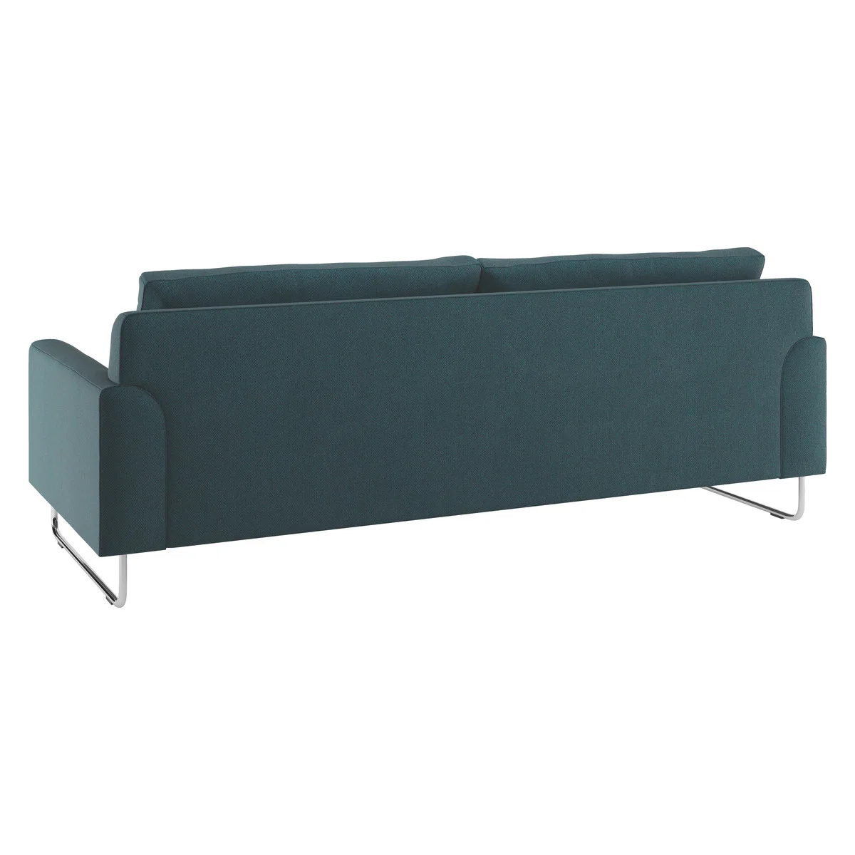 Lyle Teal Green Herringbone Wool Mix FaBric 3 Seater Sofa, Green – image 4