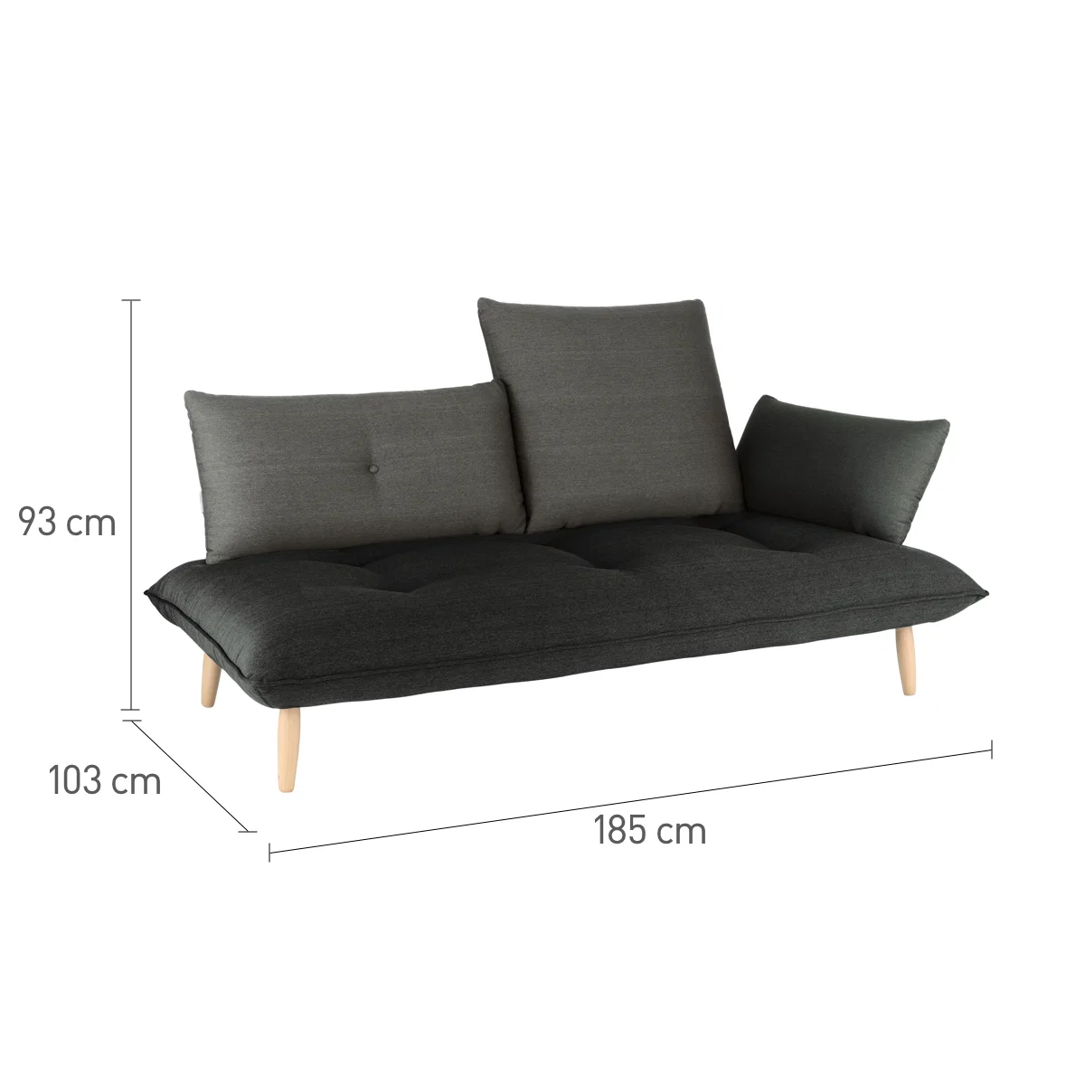 Naoko Patterned Right-Arm 3 Seater Sofa, Grey – image 4