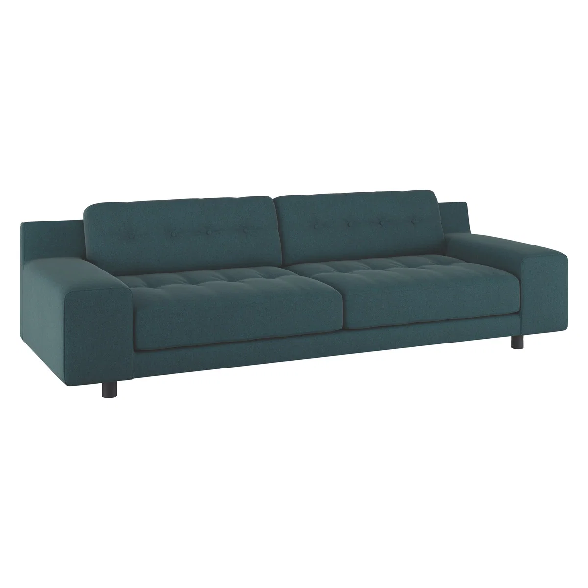 Hendricks Teal Green Tweed Wool Mix 4 Seater Sofa, Green – image 3