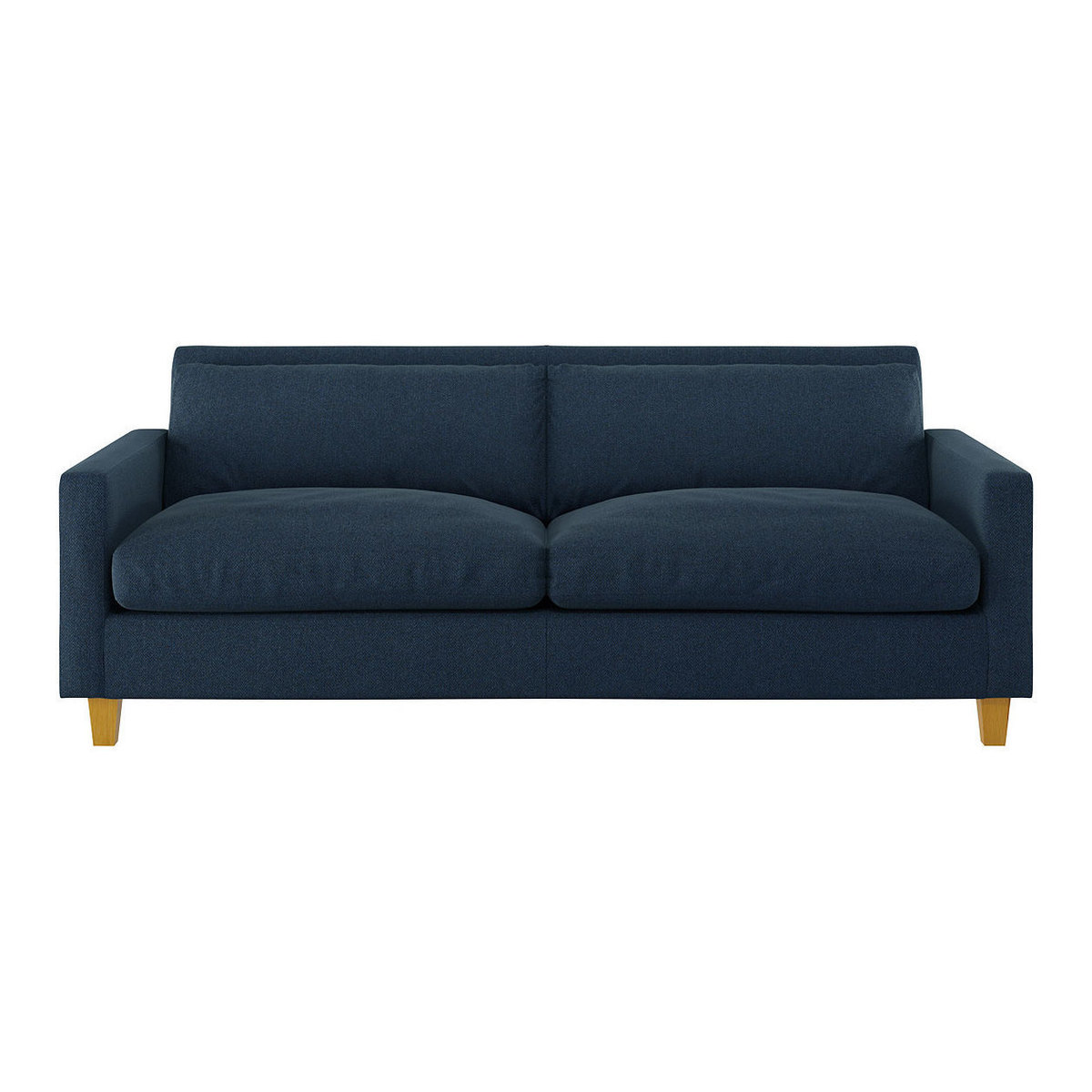 Chester Navy Blue Herringbone Wool Mix 3 Seater Sofa, Navy – image 1