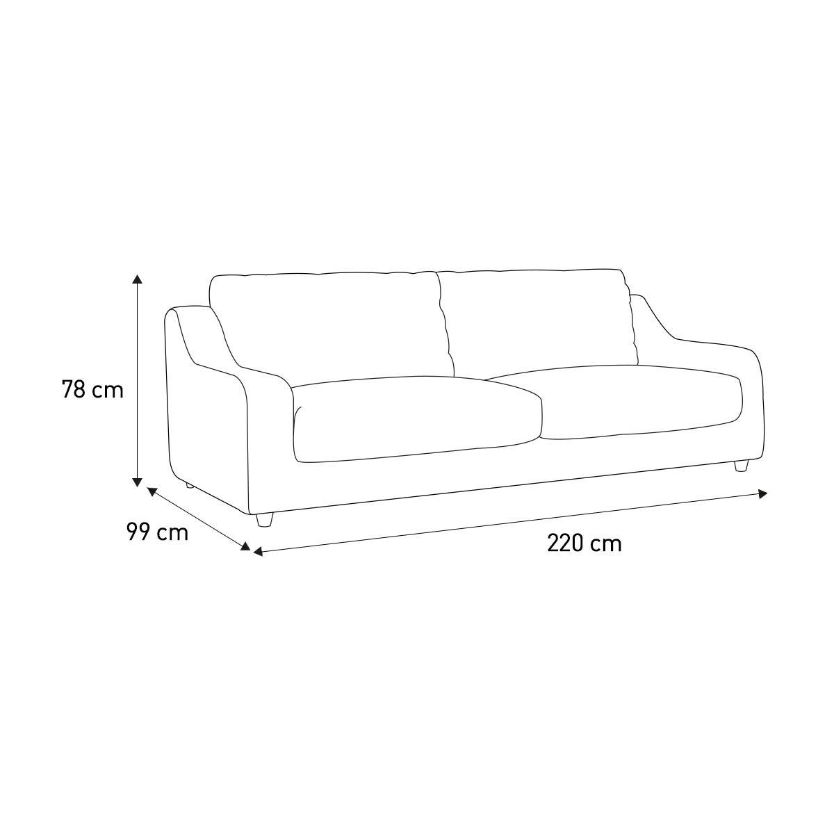 Slope Black And White Italian Woven 3 Seat Sofa, Black And White – image 7