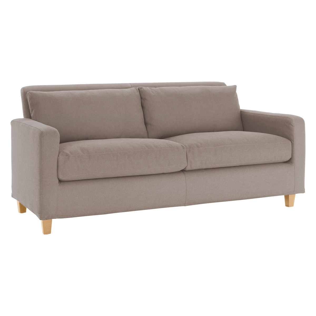 Chester Natural FaBric 2 Seater Sofa, Oak Feet, Natural – image 3