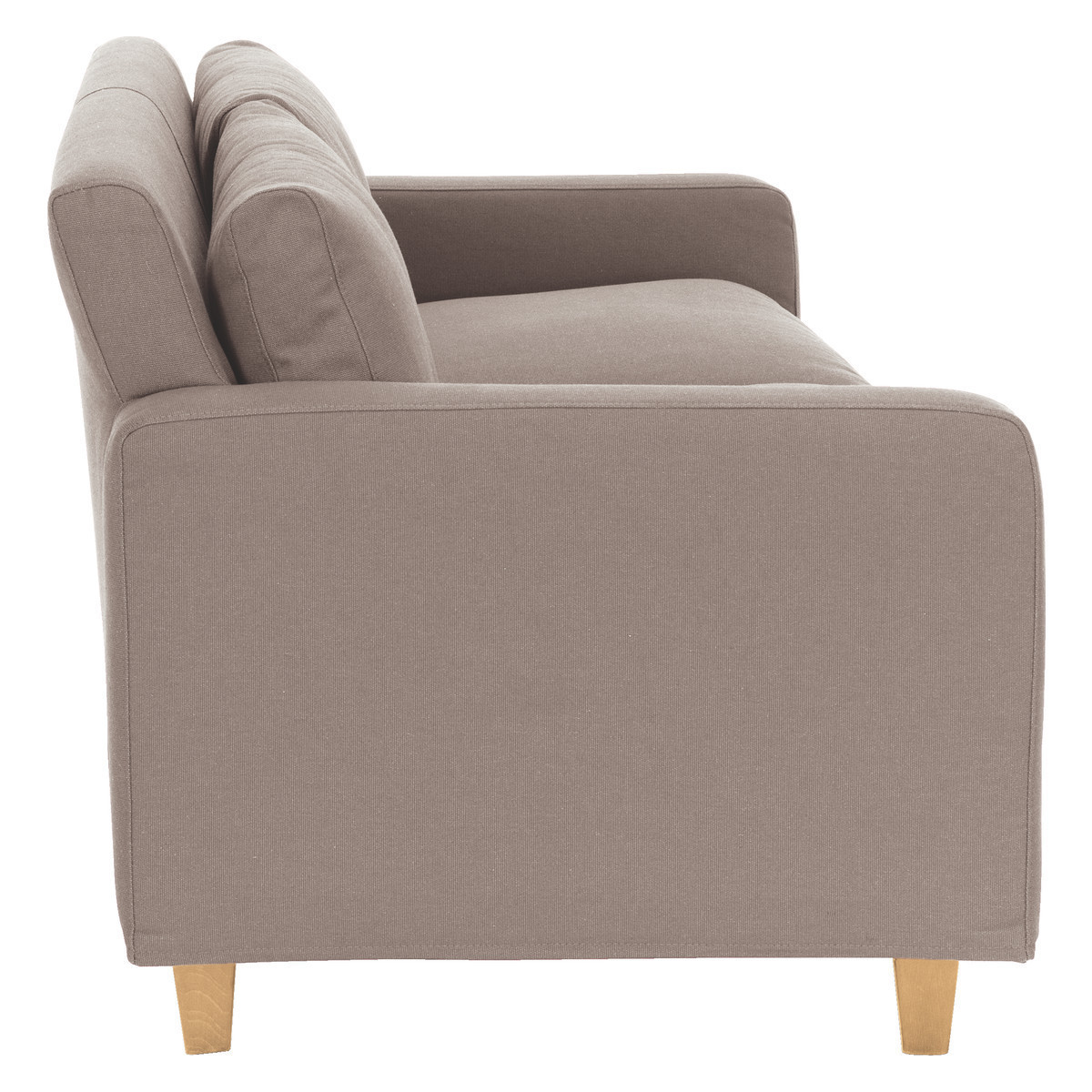 Chester Natural FaBric 2 Seater Sofa, Oak Feet, Natural – image 4