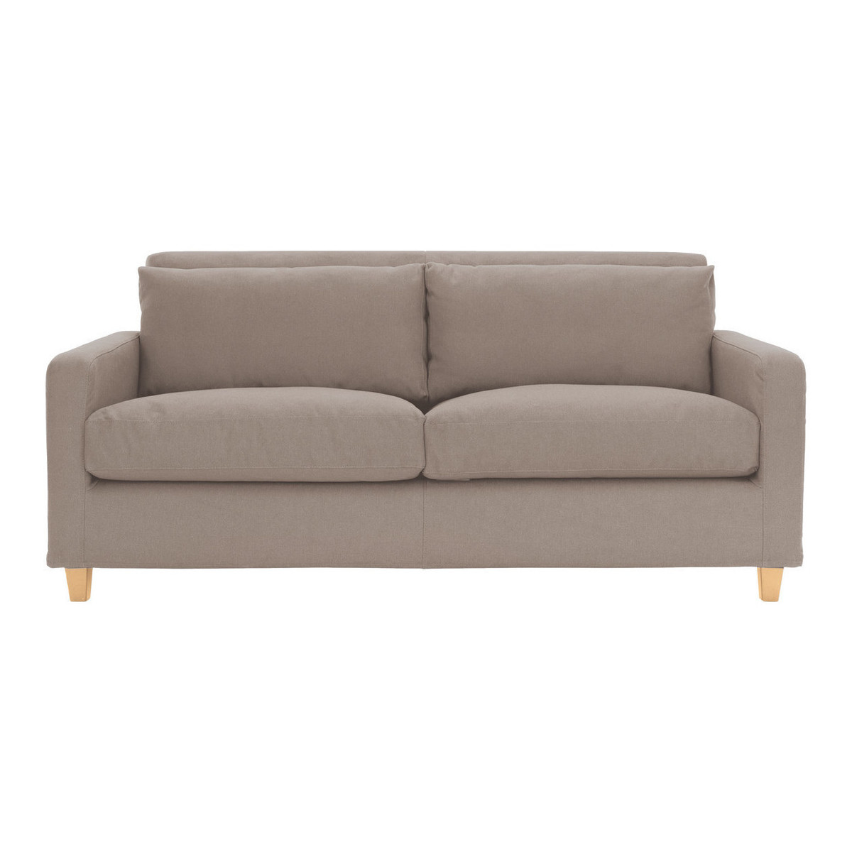 Chester Natural FaBric 2 Seater Sofa, Oak Feet, Natural – image 1