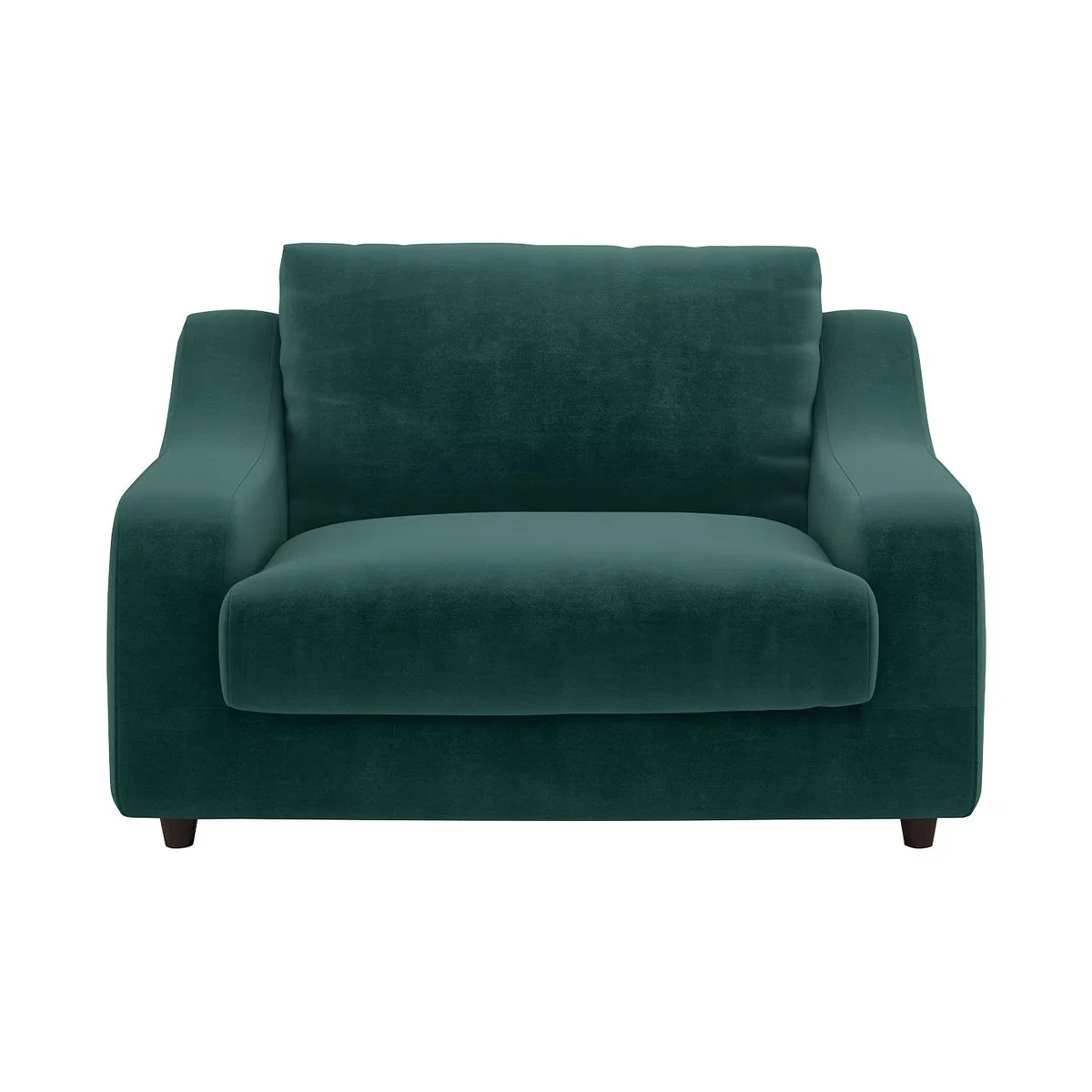Slope Emerald Green Velvet Loveseat Sofa, Green – image 1