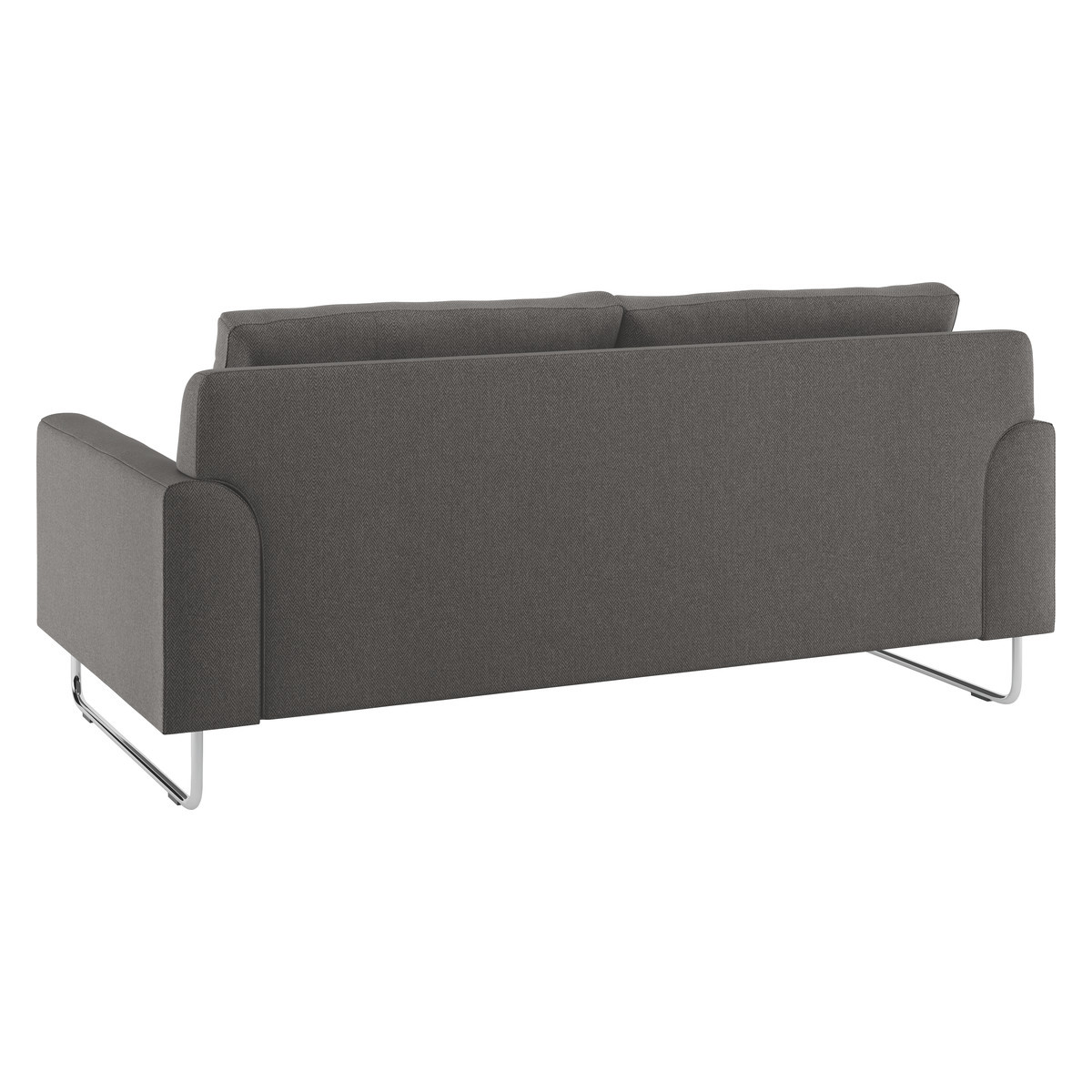 Lyle Charcoal Grey Herringbone Wool Mix 2 Seater Sofa, Charcoal – image 4