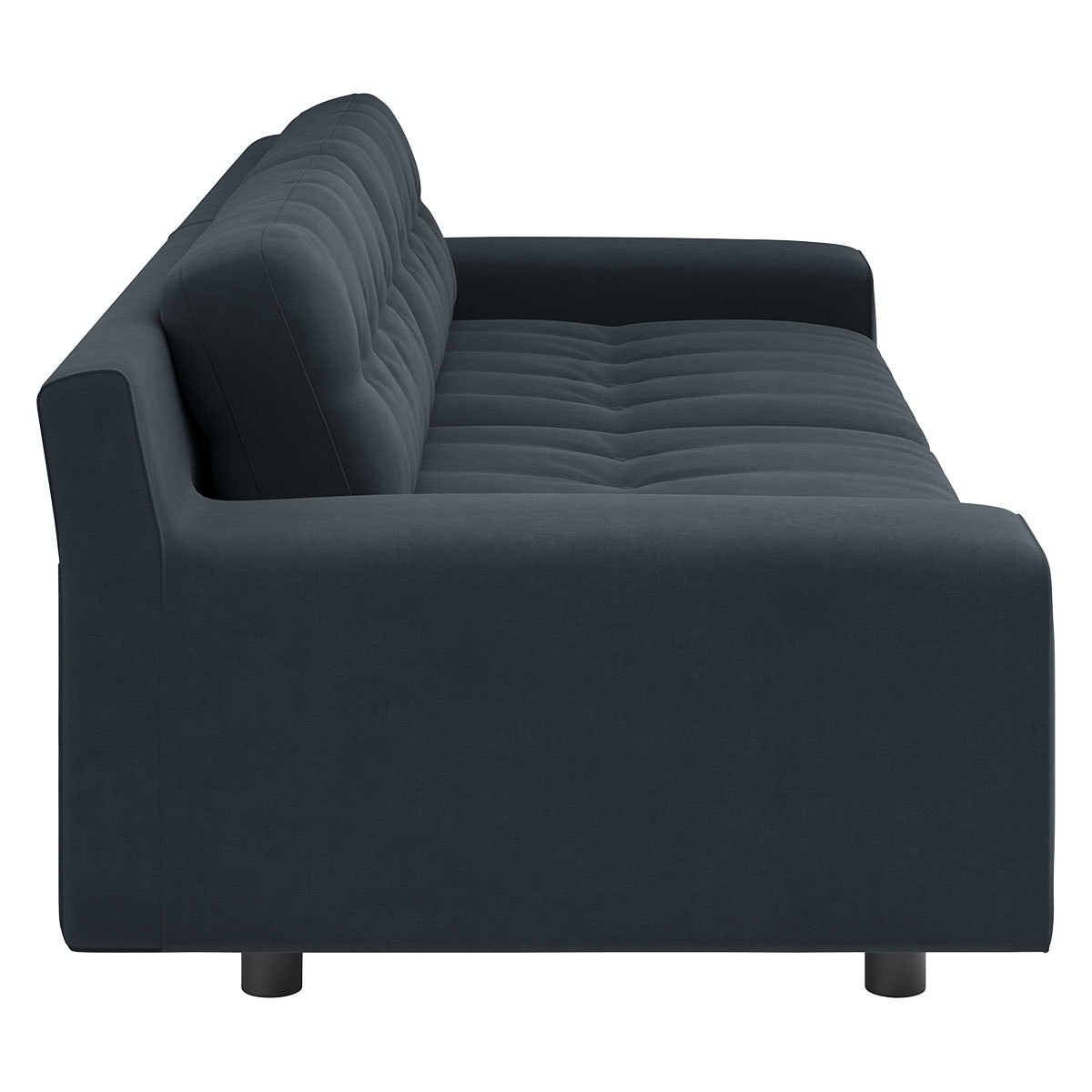Hendricks Charcoal Grey Velvet 4 Seater Sofa, Charcoal – image 3