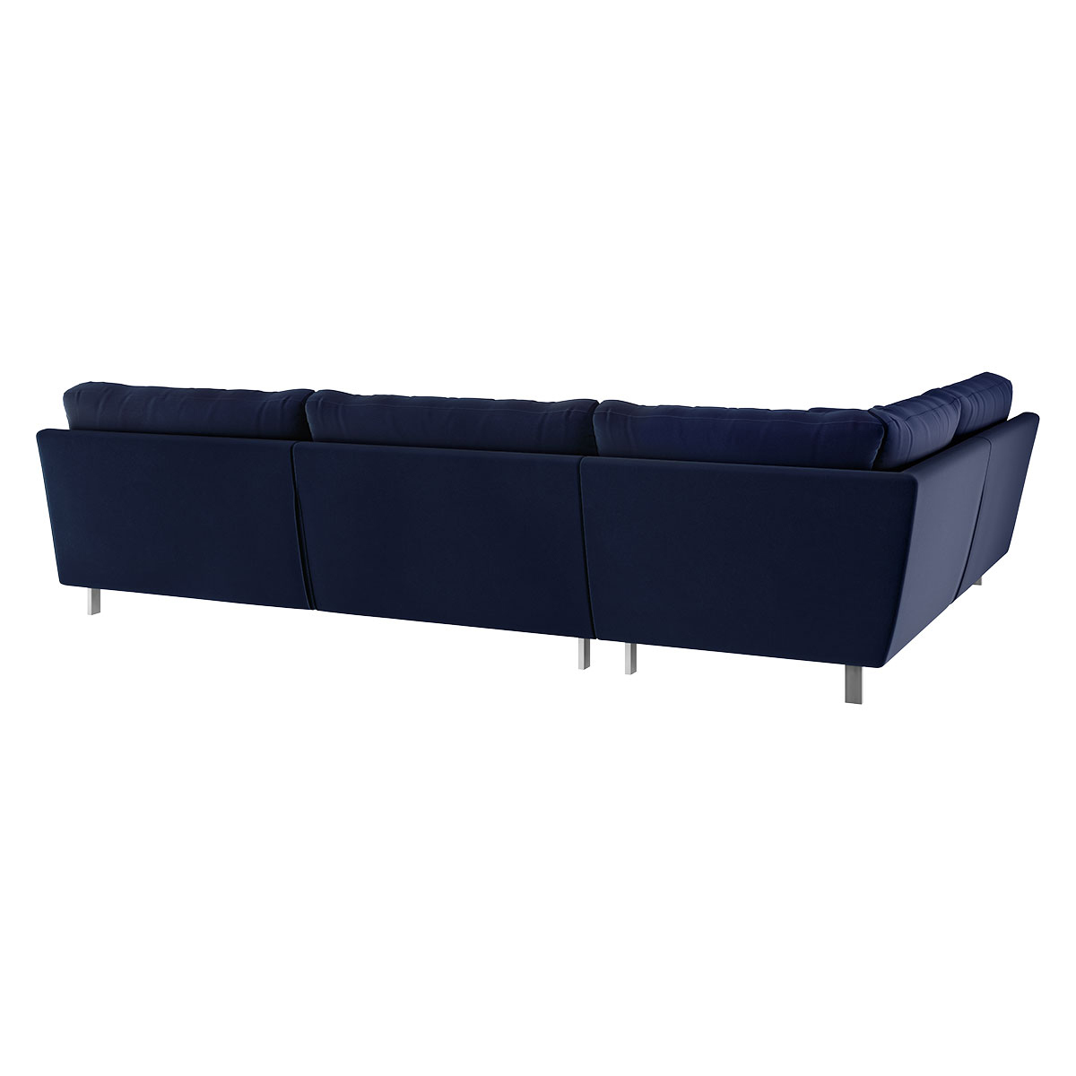 Cuscino Navy Blue Velvet Right-Arm Corner Sofa, Dark Blue – image 5