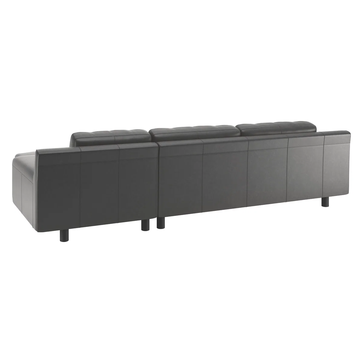 Hendricks Grey Luxury Leather Right Arm Chaise Sofa, Grey – image 5