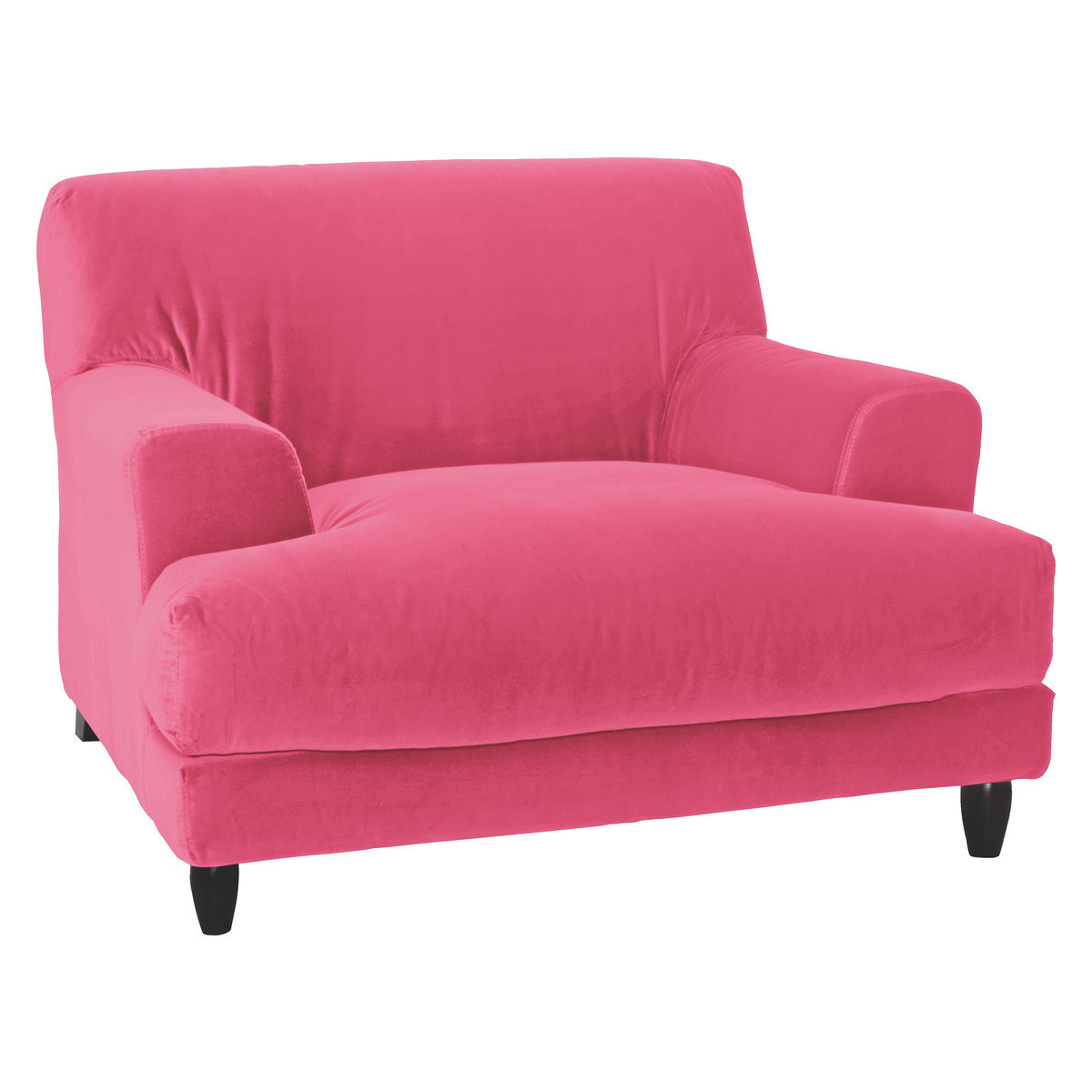 Askem Pink Velvet FaBric Compact Sofa, Pink – image 3