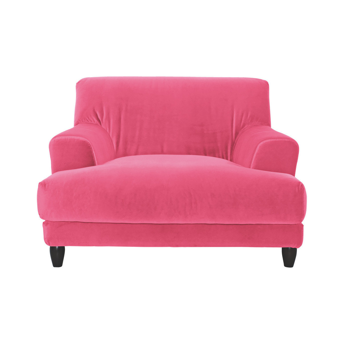 Askem Pink Velvet FaBric Compact Sofa, Pink – image 1