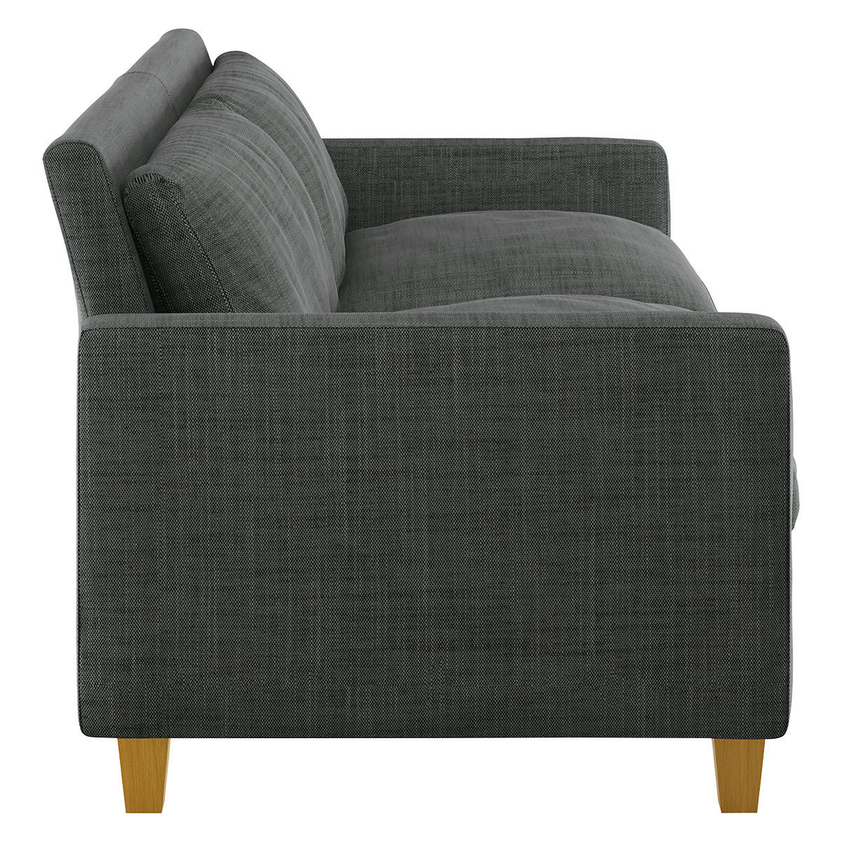 Chester Charcoal Grey Italian Woven 3 Seater Sofa, Charcoal – image 3