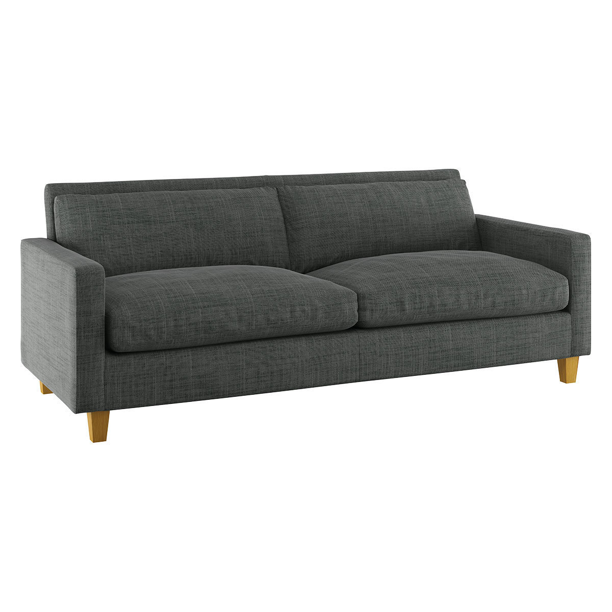 Chester Charcoal Grey Italian Woven 3 Seater Sofa, Charcoal – image 4