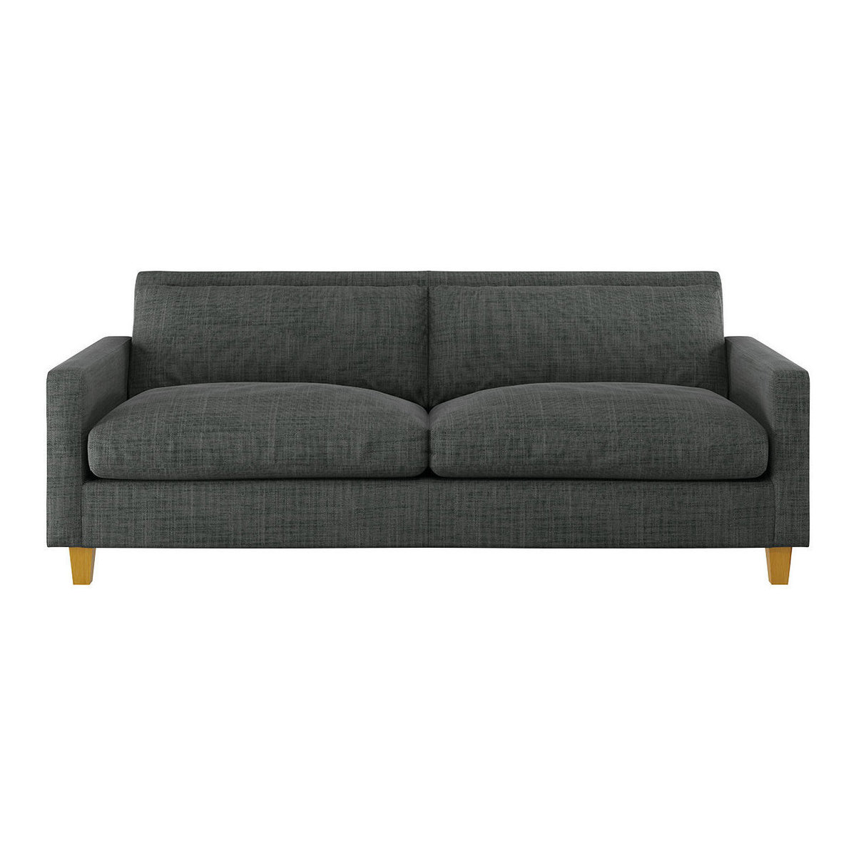 Chester Charcoal Grey Italian Woven 3 Seater Sofa, Charcoal – image 1
