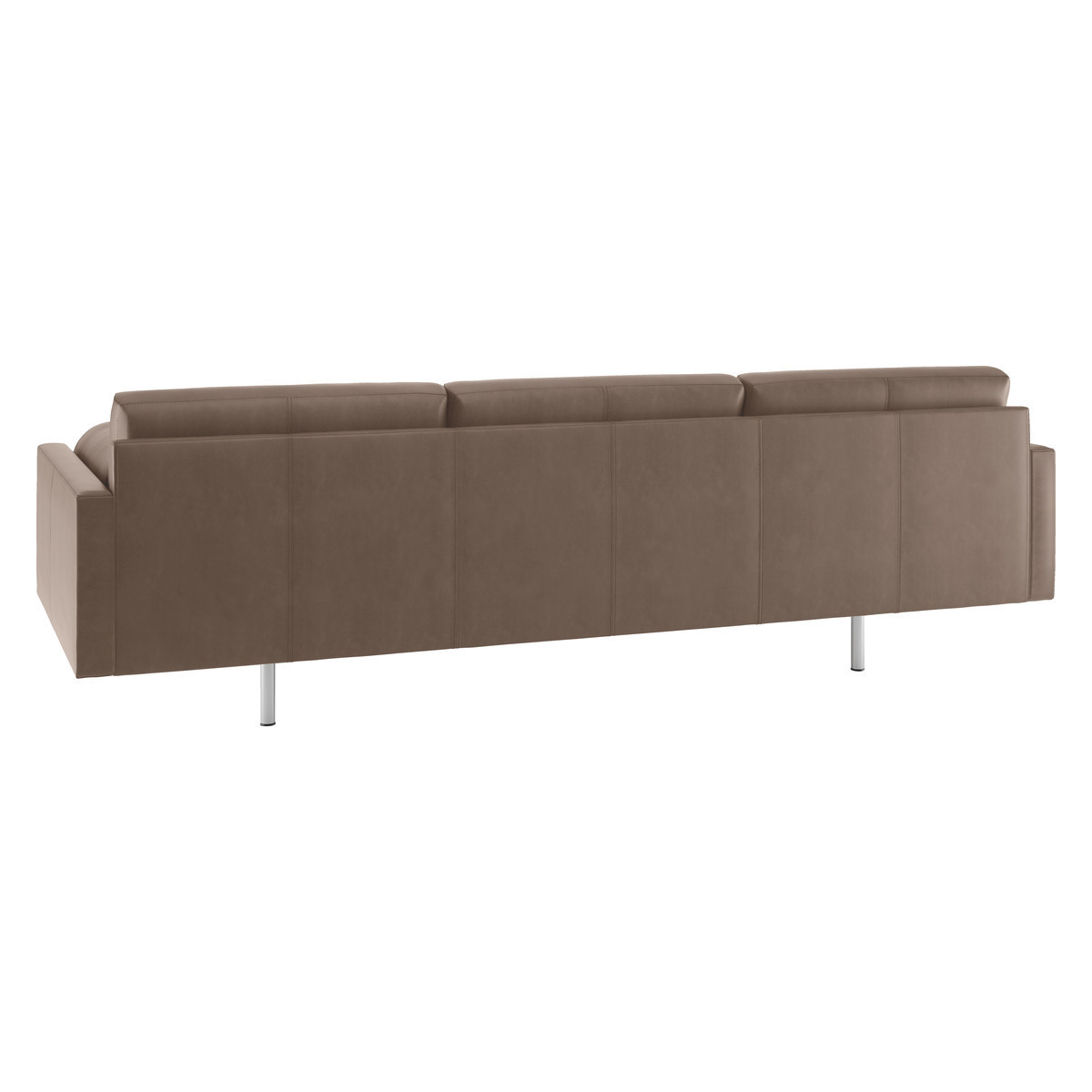 Spencer Light Brown Luxury Leather 4 Seater Sofa, Metal Legs, Light Brown – image 5