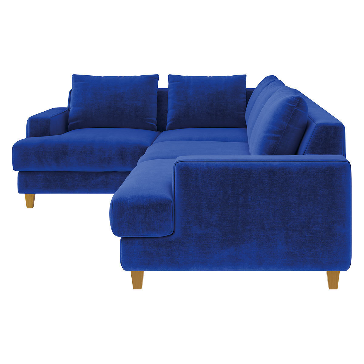 Wiltons Cobalt Blue Velvet Right Hand Corner Sofa, Blue – image 4
