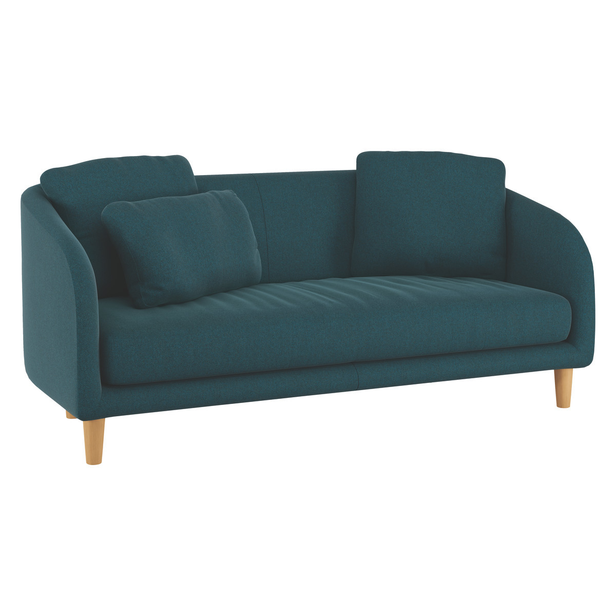 Colby Teal Green Wool Tweed 2 Seater Sofa, Green – image 3