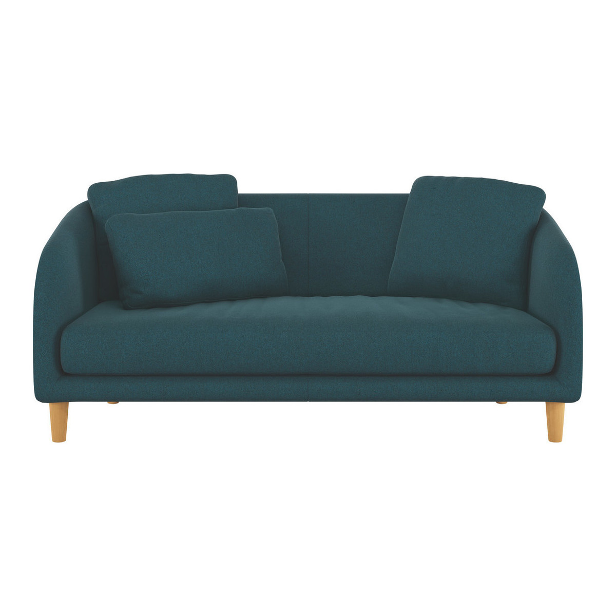 Colby Teal Green Wool Tweed 2 Seater Sofa, Green – image 1