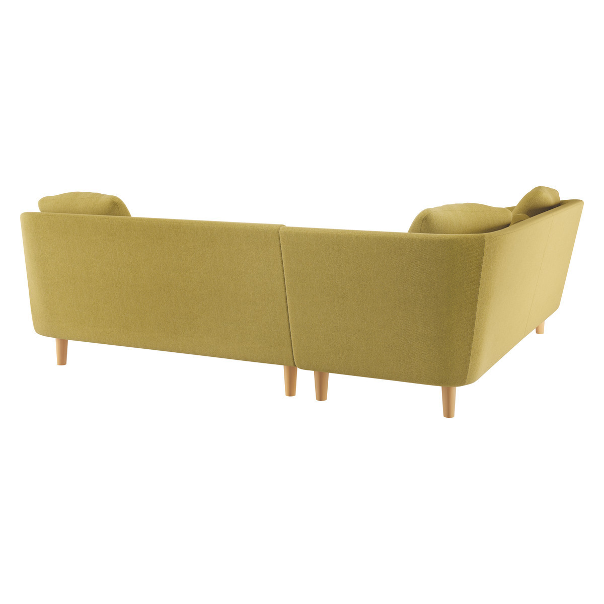 Colby Saffron Yellow FaBric Right Arm Corner Sofa, Saffron Yellow – image 5