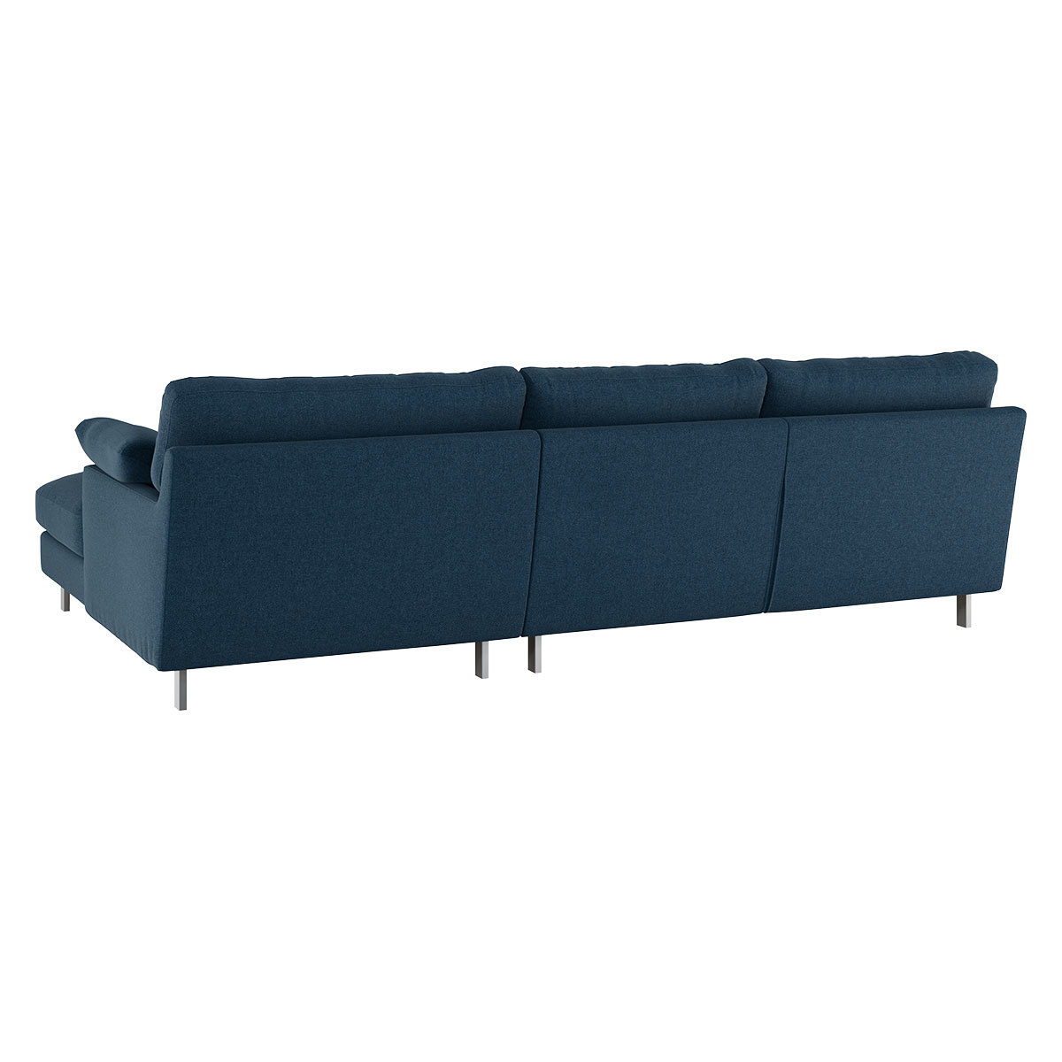 Cuscino Navy Blue Wool Tweed Right-Arm Chaise Sofa, Navy – image 5