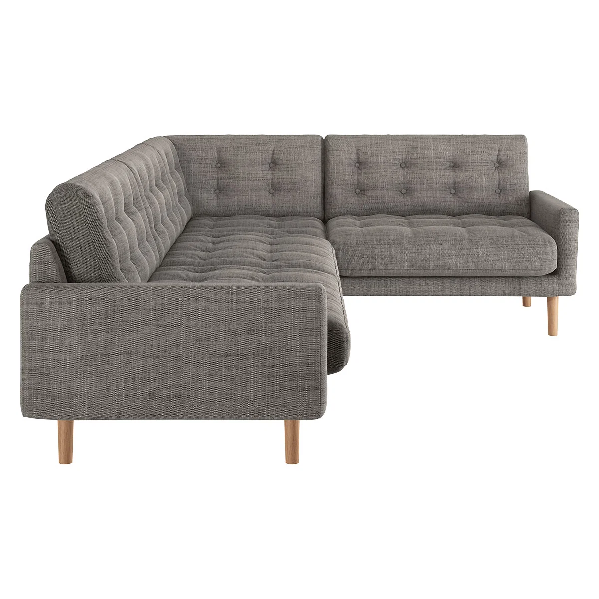 Fenner Black & White Woven Left-Hand 4 Seat Corner Sofa, Black And White – image 3
