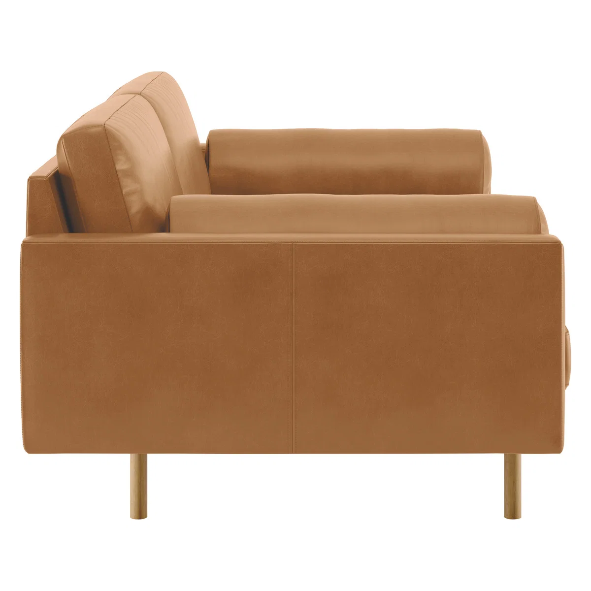 Spencer Mid Tan Leather 2 Seater Sofa, Oak Legs, Mid Tan – image 4