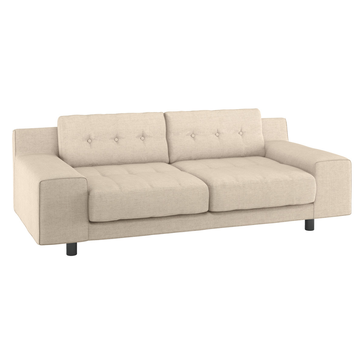 Hendricks Natural Italian Woven FaBric 3 Seater Sofa, Natural – image 3