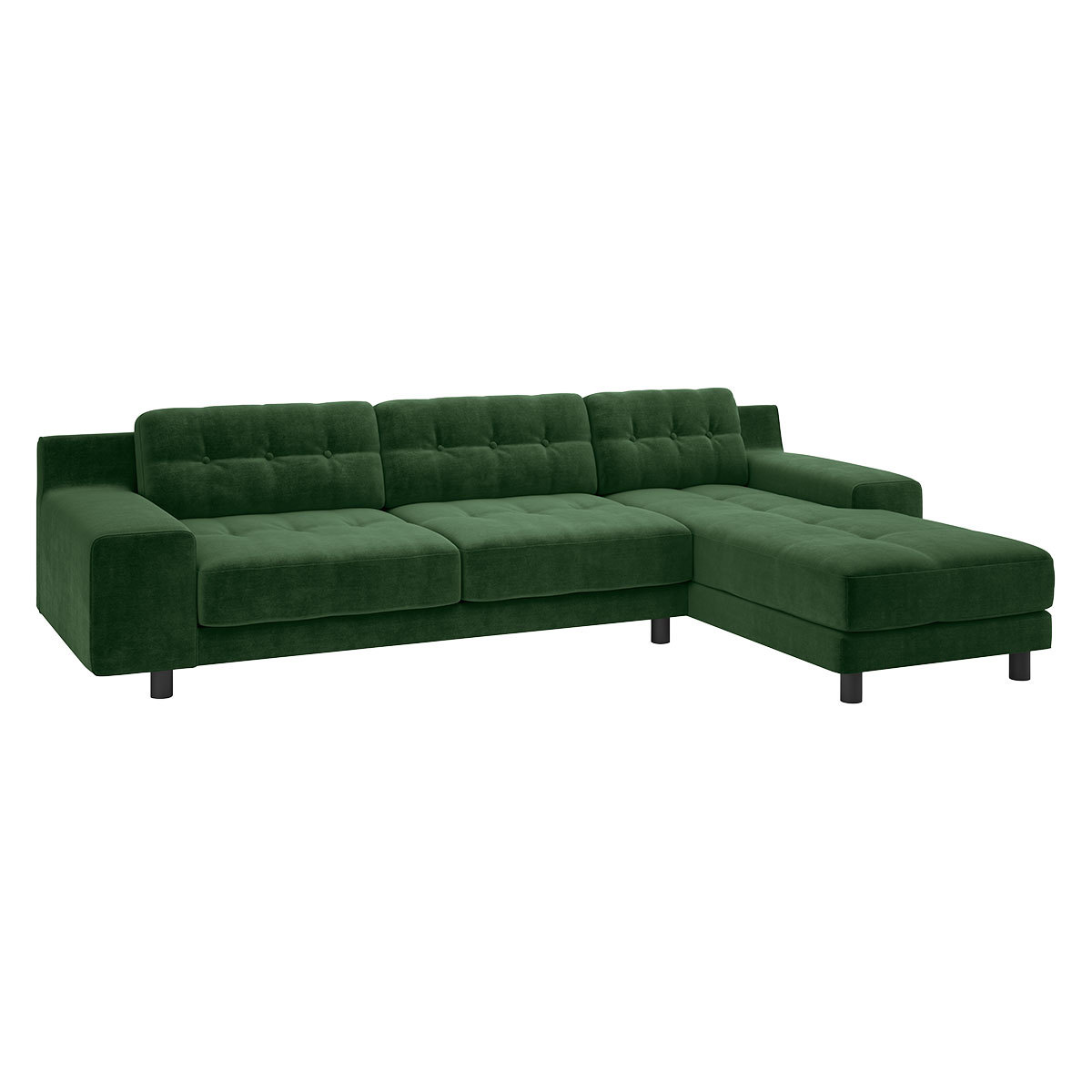 Hendricks 4 Seat Moss Green Right Hand Chaise Sofa, Moss Green – image 4