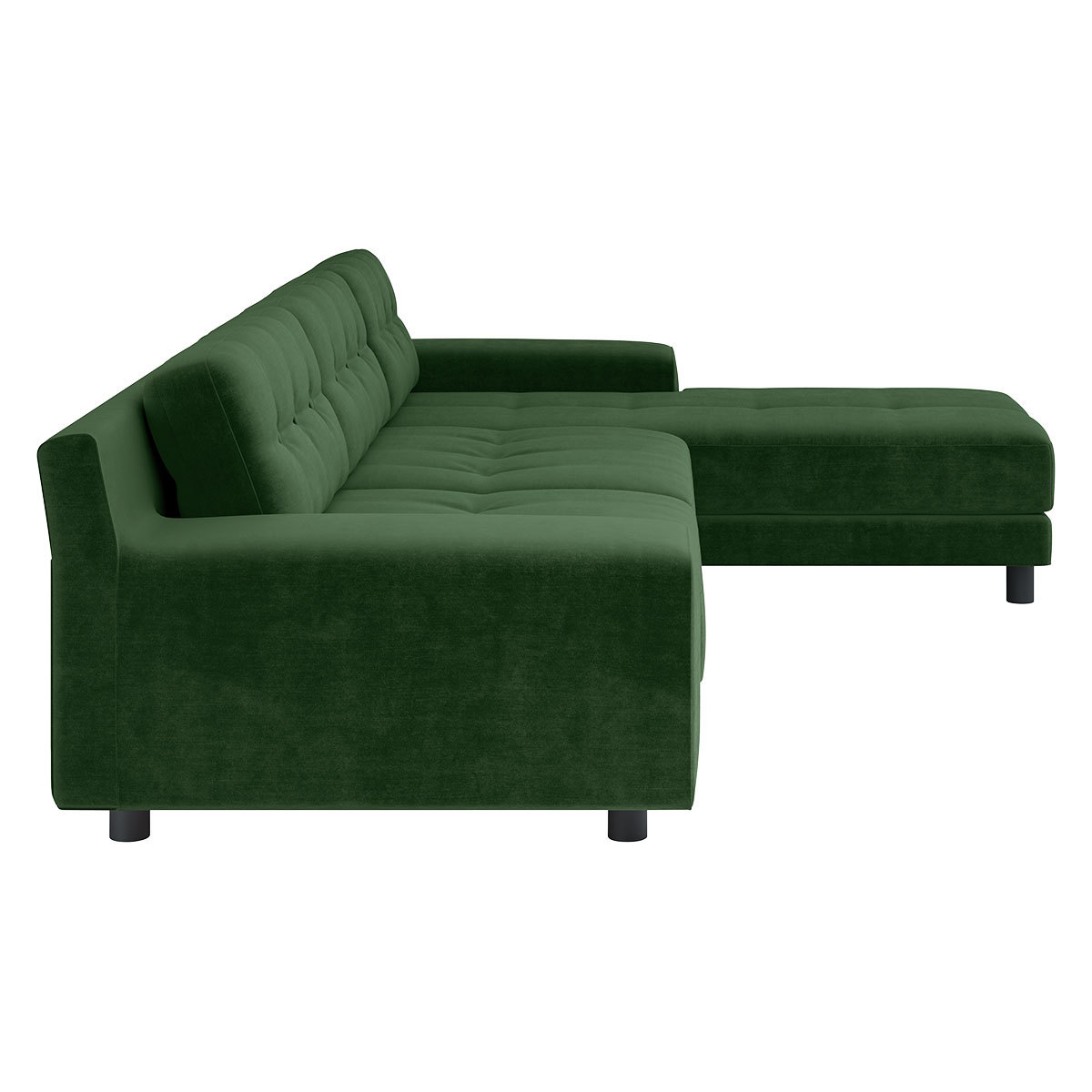Hendricks 4 Seat Moss Green Right Hand Chaise Sofa, Moss Green – image 5