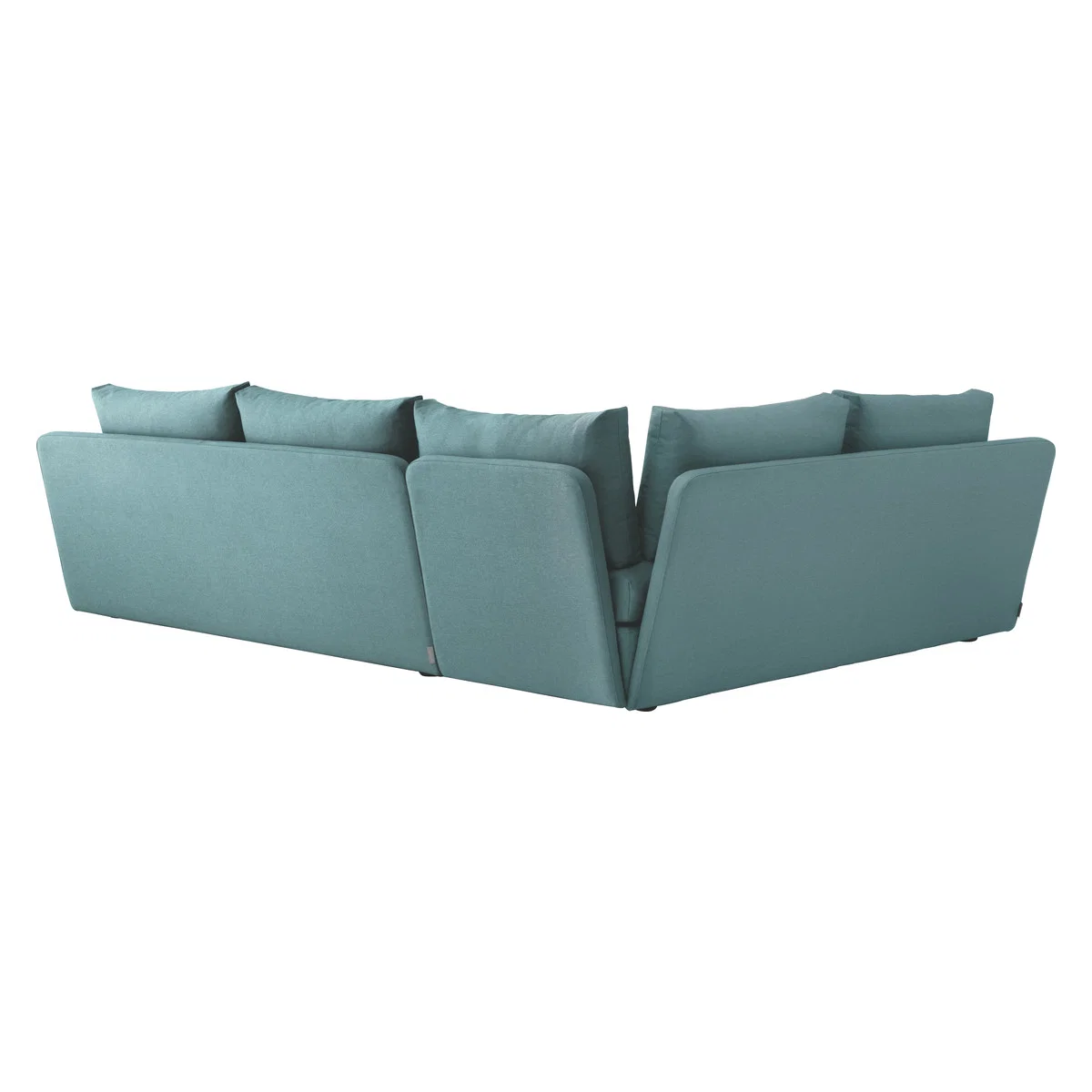 Kasha Teal Blue FaBric Right-Arm Corner Sofa, Blue – image 5