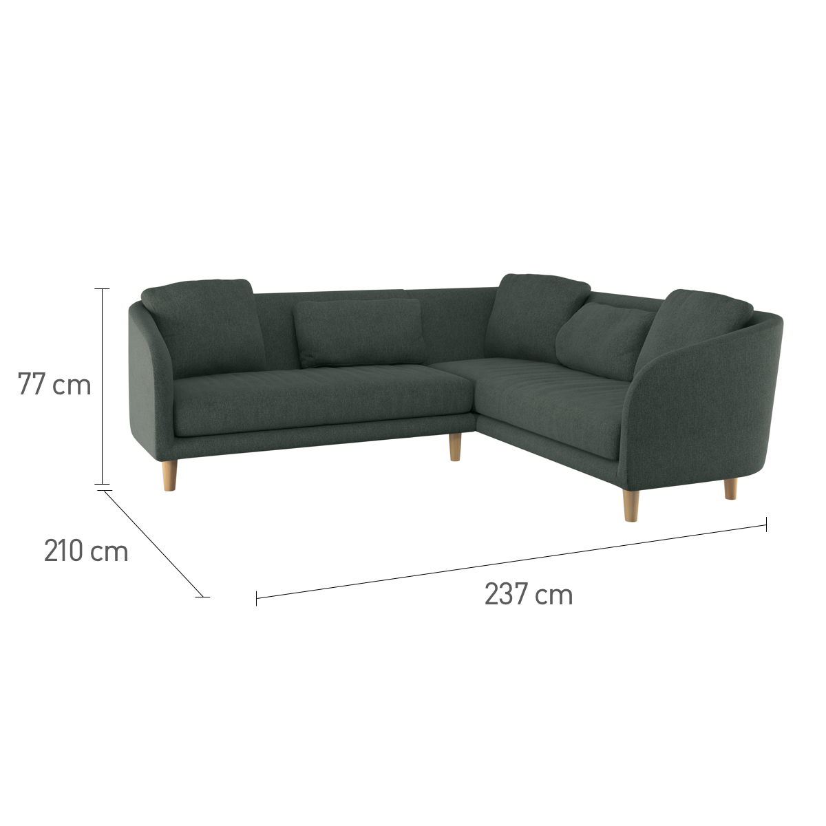 Colby Natural  FaBric Left-Arm Corner Sofa, Natural – image 8