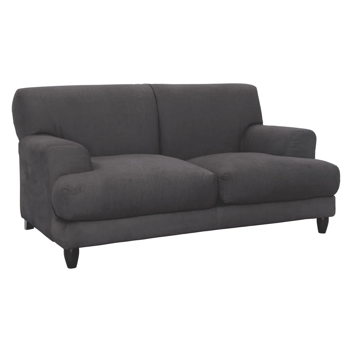 Askem Charcoal Grey Brushed Cotton 2 Seater Sofa, Charcoal – image 3