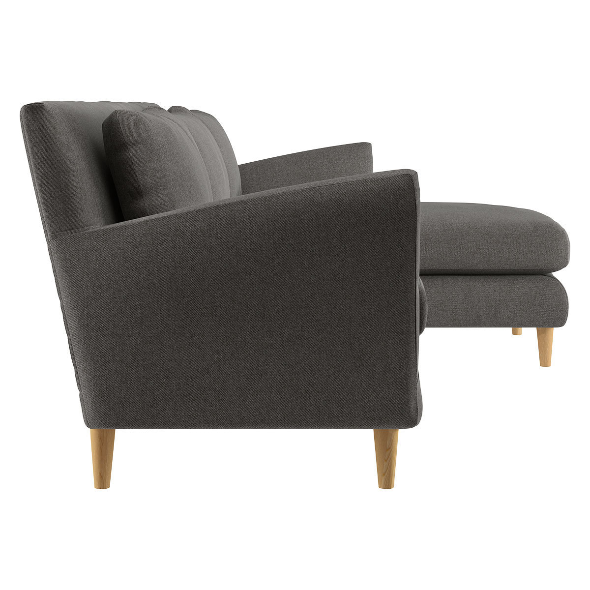 Keele Charcoal Grey Wool Right -Arm Chaise Sofa, Charcoal – image 4