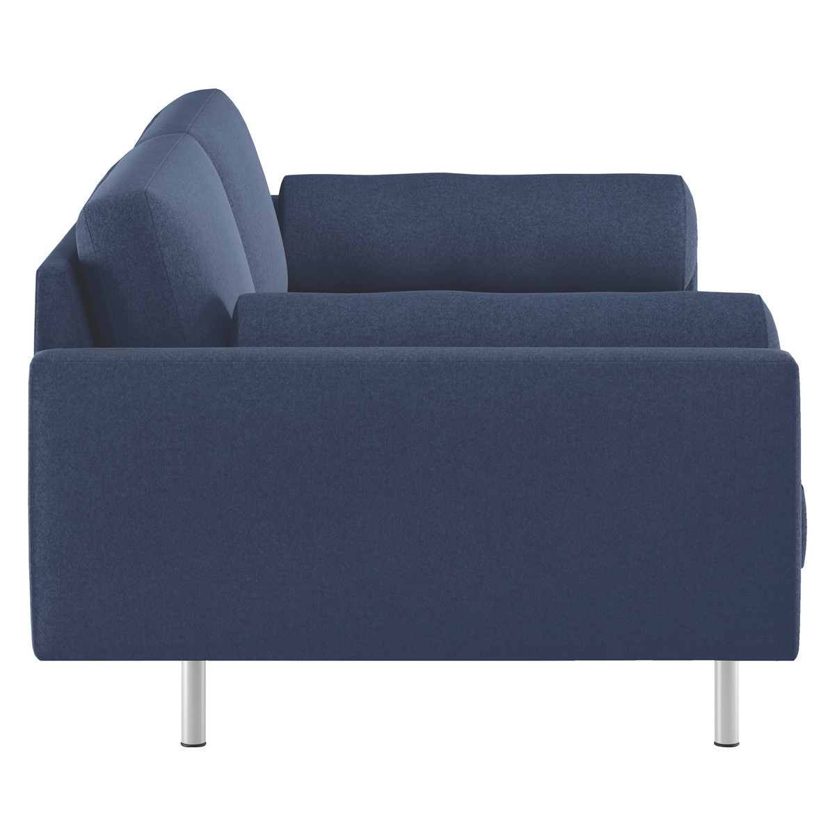 Spencer Blue Wool 3 Seater Sofa, Metal Legs, Blue – image 6