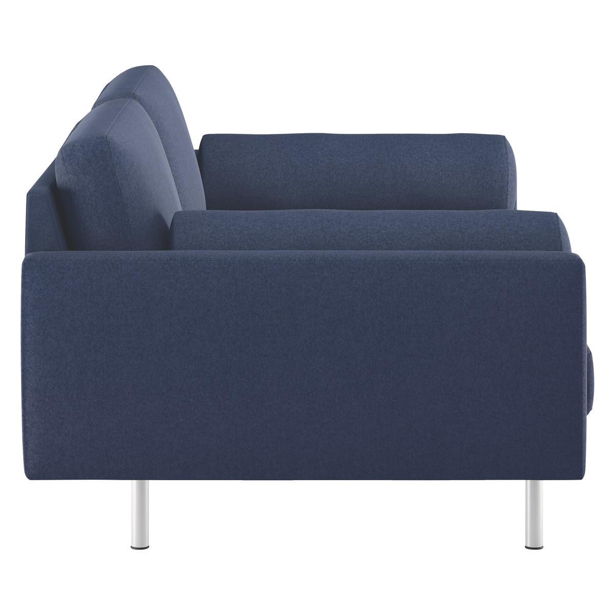 Spencer Blue Wool 3 Seater Sofa, Metal Legs, Blue – image 7