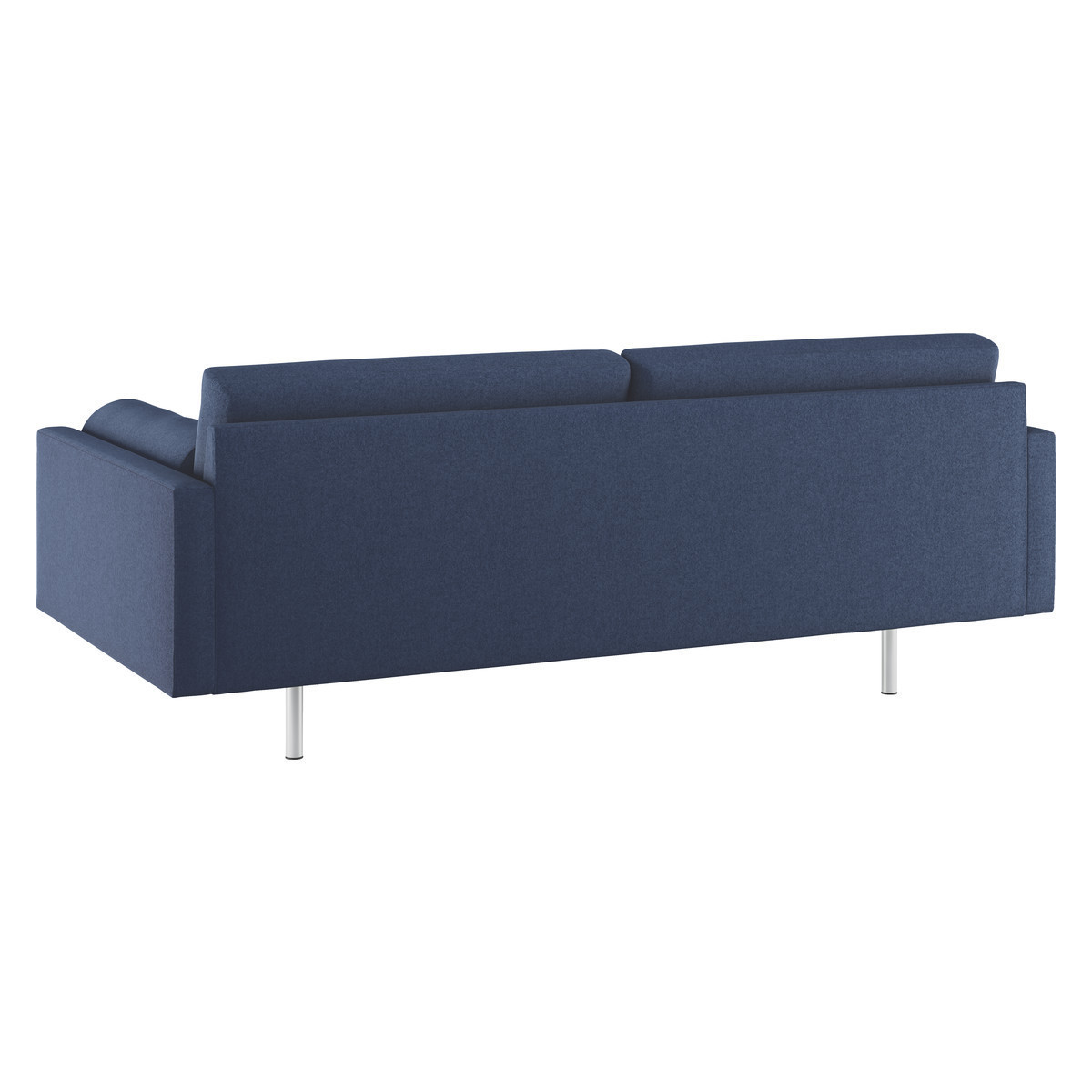 Spencer Blue Wool 3 Seater Sofa, Metal Legs, Blue – image 9
