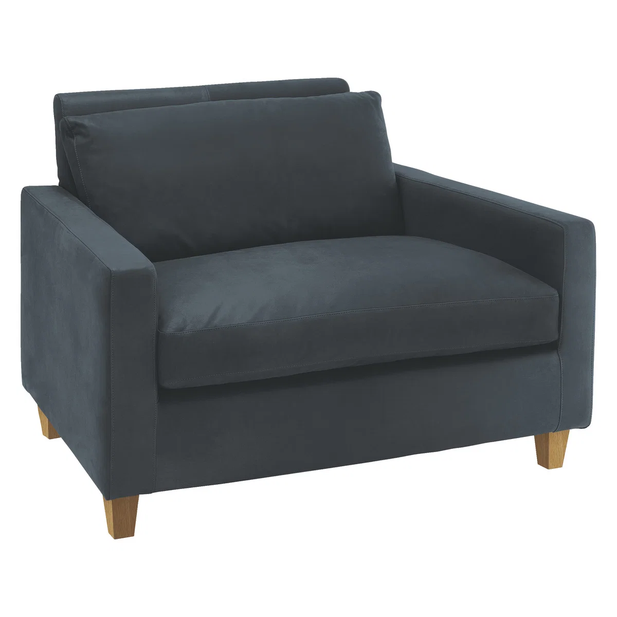 Chester Dark Grey Luxury Leather Compact Sofa, Grey – image 3